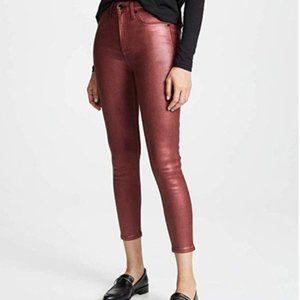 { rag & bone } Red Metallic Skinnies- SZ25- NWT